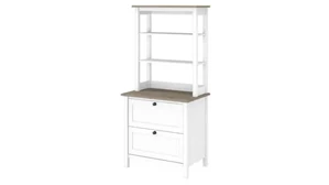 Lateral File Cabinets Bush Furnishings Lateral File Cabinet with Hutch