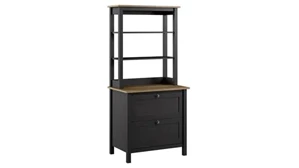 Lateral File Cabinets Bush Furnishings Lateral File Cabinet with Hutch