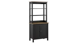 Standard Bookcases Bush Furnishings 5 Shelf Bookcase with Doors