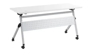 Training Tables Bush Furnishings 60in W Nesting Training Table with Powered Grommets