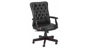 Executive Desk Chairs Bush Furnishings High Back Tufted Office Chair with Arms