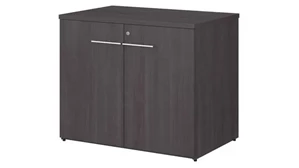 Low Storage Cabinets Bush Furnishings 36in W Storage Cabinet with Doors - Assembled