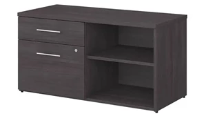 Storage Credenzas Bush Furnishings Low Storage Cabinet with Drawers and Shelves
