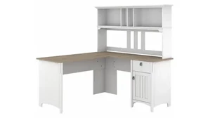 L Shaped Desks with Hutch Bush Furnishings 60in W L-Shaped Desk with Hutch