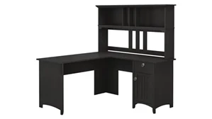 L Shaped Desks with Hutch Bush Furnishings 60in W L-Shaped Desk with Hutch