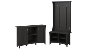 Coat Racks & Hall Trees Bush Entryway Storage Set with Hall Tree / Shoe Bench and Accent Cabinet