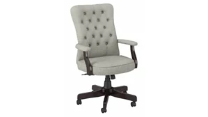 Executive Desk Chairs Bush High Back Tufted Office Chair with Arms