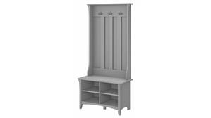 Coat Racks & Hall Trees Bush Furniture Hall Tree with Shoe Storage Bench