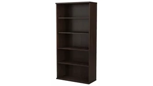 Standard Bookcases Bush Furnishings 5 Shelf Bookcase