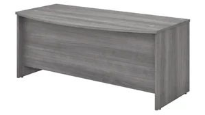 Stand-Alone Desk Shells Bush Furnishings 72in W x 36in D Bow Front Desk