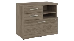 Lateral File Cabinets Bush Furnishings Office Storage Cabinet with Lateral File, Drawers and Shelves - Assembled