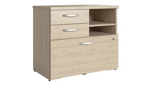 Lateral File Cabinets Bush Furnishings Office Storage Cabinet with Lateral File, Drawers and Shelves - Assembled