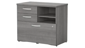 Lateral File Cabinets Bush Furnishings Office Storage Cabinet with Lateral File, Drawers and Shelves - Assembled