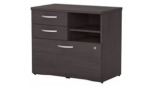 Lateral File Cabinets Bush Furnishings Office Storage Cabinet with Lateral File, Drawers and Shelves - Assembled