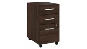 Vertical File Cabinets Bush Furnishings 3 Drawer Mobile File Cabinet - Assembled