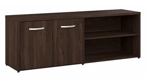 Storage Credenzas Bush Furnishings Low Storage Cabinet with Doors and Shelves