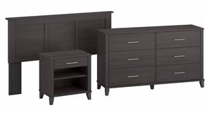 Bedroom Sets Bush Furniture Full/Queen Size Headboard, Dresser and Nightstand Bedroom Set