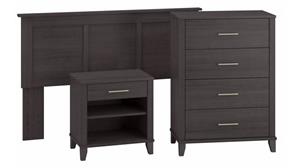 Bedroom Sets Bush Furniture Full/Queen Size Headboard, Chest of Drawers and Nightstand Bedroom Set