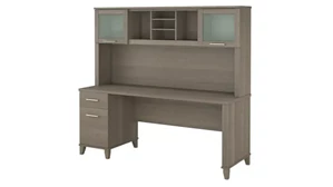 Stand-Alone Desks with Hutch Bush Furniture 72in W Office Desk with Hutch