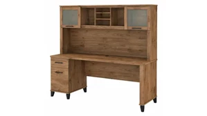 Stand-Alone Desks with Hutch Bush Furnishings 72in W Office Desk with Hutch