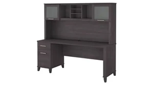 Stand-Alone Desks with Hutch Bush Furnishings 72in W Office Desk with Hutch