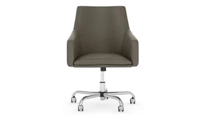 Conference Room Chairs Bush Mid Back Leather Box Chair