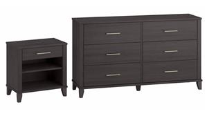 Bedroom Sets Bush Furniture 6 Drawer Dresser and Nightstand Set