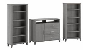 Entertainment Centers Bush Furniture Entertainment Center with 2 Bookcases