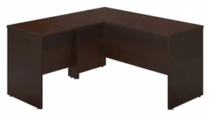 L Shaped Desk Shells Bush Furnishings 60in W x 24in D Desk Shell with 36in W Return