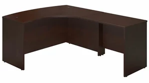 L Shaped Desk Shells Bush Furniture 60in W x 43in D Right Hand Bowfront Desk Shell with 36in W Return
