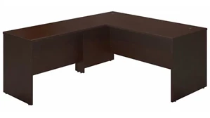 L Shaped Desk Shells Bush Furnishings 66in W x 30in D Desk Shell with 48in W Return