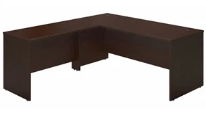 L Shaped Desk Shells Bush Furnishings 72in W x 30in D Desk Shell with 48in W Return