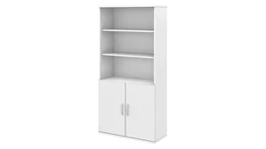 Standard Bookcases Bush Furniture 5 Shelf Bookcase with Doors