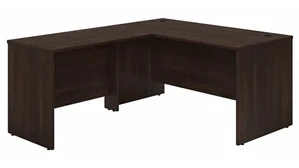 L Shaped Desks Bush Furnishings 60in W x 30in D L-Shaped Desk with 42in W Return