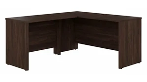 L Shaped Desk Shells Bush Furnishings 60in W x 24in D L-Shaped Desk with 42in W Return