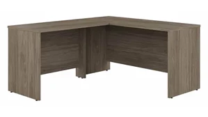 L Shaped Desk Shells Bush Furnishings 60in W x 24in D L-Shaped Desk with 42in W Return
