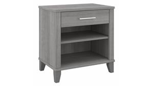 Night Stands Bush Furniture Nightstand with Drawer and Shelves