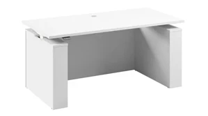 Adjustable Height Desks & Tables Bush 60in Electric Height Adjustable Standing Desk with Modesty Panel