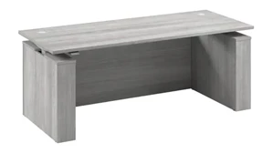 Adjustable Height Desks & Tables Bush 72in W Electric Height Adjustable Standing Desk with Modesty Panel