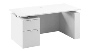Adjustable Height Desks & Tables Bush 60in Eletric Height Adjustable Standing Desk with File Cabinet