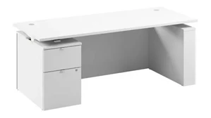 Adjustable Height Desks & Tables Bush 72in Eletric Height Adjustable Standing Desk with File Cabinet