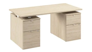 Adjustable Height Desks & Tables Bush 60in Electric Height Adjustable Standing Desk with Drawers