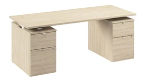 Adjustable Height Desks & Tables Bush 72in Electric Height Adjustable Standing Desk with Drawers