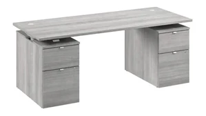 Adjustable Height Desks & Tables Bush 72in Electric Height Adjustable Standing Desk with Drawers