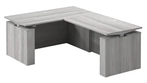 Adjustable Height Desks & Tables Bush 60in Electric Height Adjustable L-Shaped Standing Desk