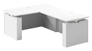 Adjustable Height Desks & Tables Bush 60in Electric Height Adjustable L-Shaped Standing Desk