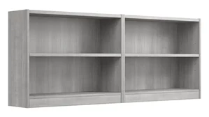 Low Bookcases Bush Furnishings Small 2 Shelf Bookcase - Set of 2