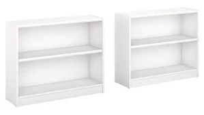 Low Bookcases Bush Furnishings 2 Shelf Bookcase - Set of 2