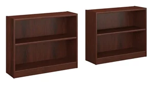 Low Bookcases Bush Furnishings 2 Shelf Bookcase - Set of 2