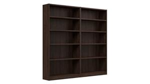 Standard Bookcases Bush Furniture Tall 5 Shelf Bookcase (Set of 2)